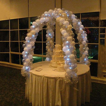 Elegant and Sturdy: Heavy Duty DIY Balloon Arch Stand Kit in White