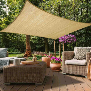 Enhance Your Outdoor Space with the Tan UV Block Sun Shade Sail
