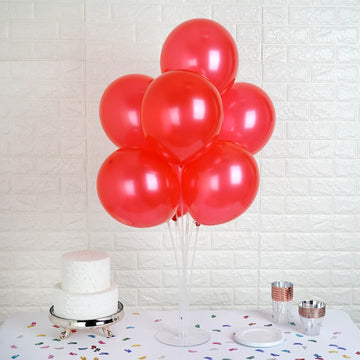 Add a Pop of Elegance with Shiny Pearl Red Latex Balloons