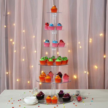 Elegant Clear Acrylic Cupcake Tower Stand for Stunning Dessert Displays