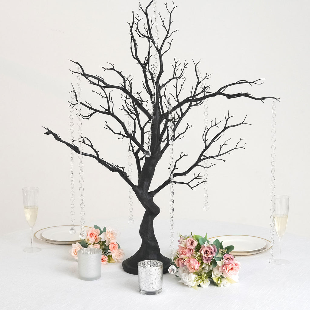 34'' Black Manzanita Centerpiece Tree 8pcs Acrylic Chains, Table Centerpiece,  Wedding Centerpiece, Table Decor 