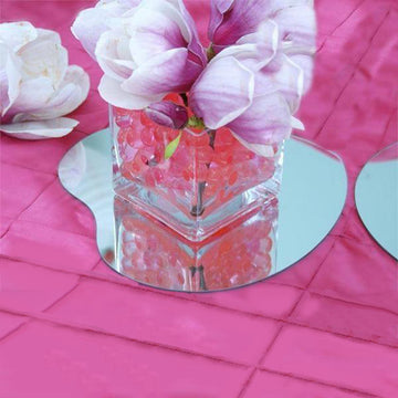 Enhance Your Table Settings with the Heart Glass Mirror Centerpiece