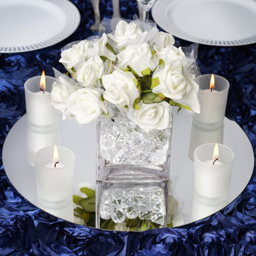 Add Glamour to Your Decor with the 4 Pack Glass Mirror Table Centerpiece