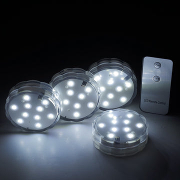 Enchanting Glow with Flower-Shaped White LED Disc Lights