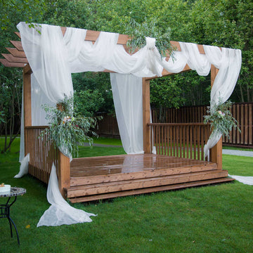 Enhance Your Event Decor with the White Chiffon Curtain Panel
