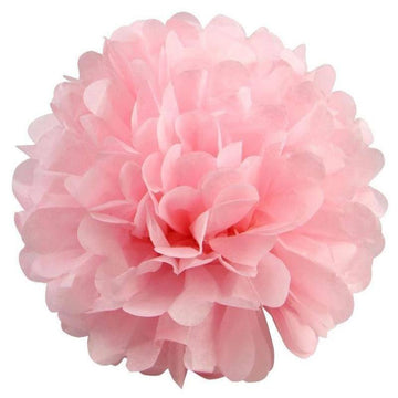 6 Pack Pink Tissue Paper Pom Poms Flower Balls, Ceiling Wall Hanging Decorations 16"