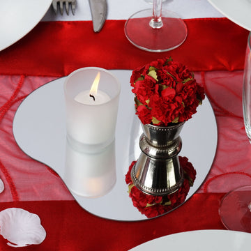 Heart Glass Mirror Table Centerpiece: The Perfect Decor Accent
