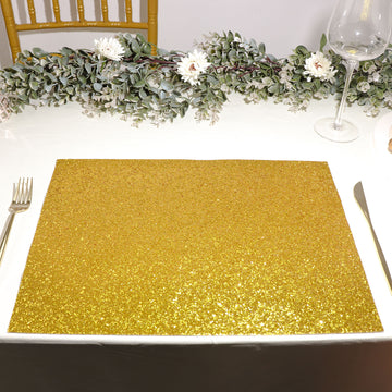 Add a Touch of Elegance with Gold Sparkle Placemats