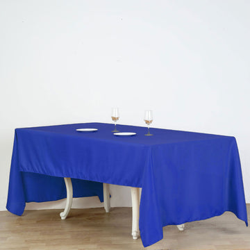 Elevate Your Event Decor with the Royal Blue Seamless Polyester Rectangular Tablecloth