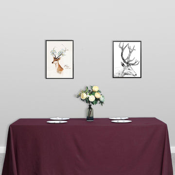 Experience Durability and Style with the Eggplant Seamless Polyester Rectangular Tablecloth