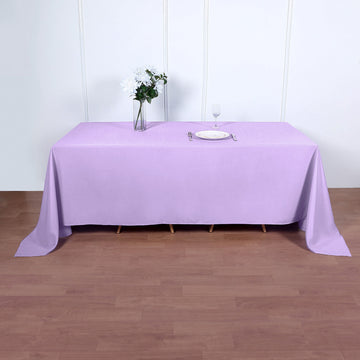 Elevate Your Event with a Lavender Lilac Polyester Rectangular Tablecloth