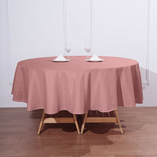 90 Inch Round Dusty Rose Polyester Tablecloth