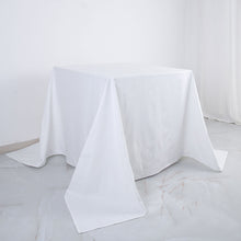 90 Inch x 90 Inch White Square 100% Cotton Linen Washable Tablecloth