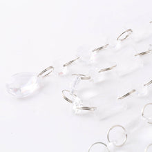 5 Pack | Clear Princess-Cut Acrylic Crystal Diamond Garland Chandeliers - 34inch