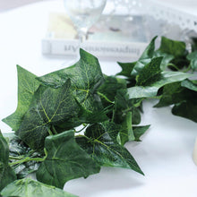 Dark Green UV Protected Artificial Silk Ivy Leaf Garland Vine 8 Feet