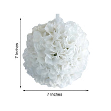 4 Packs Of White Artificial Silk Hydrangea Kissing Flower Balls 7 Inch