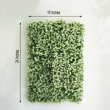 Floral & Grass Wall Panels - Plastic White | Green Boxwood Hedge - 24" x 16"