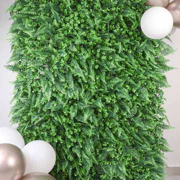 Enhance Your Space with the Artificial Boston Fern Eucalyptus Boxwood Greenery Garden Wall
