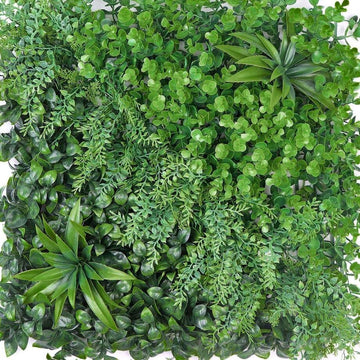 Enhance Your Event Decor with the Boxwood/Fern Greenery Garden Wall in Grass