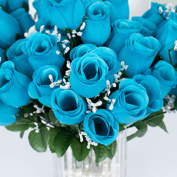 Premium Silk Flower Rose Bud Bouquets for Any Event
