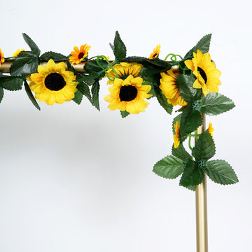 Create a Whimsical Atmosphere with the Silk Sunflower Table Garland