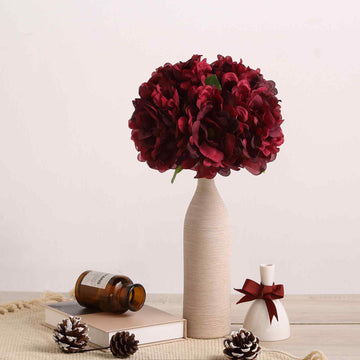 Elevate Your Event with Burgundy Real Touch Peonies