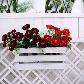 Add a Touch of Elegance with Burgundy Artificial Silk Peony Flower Bouquet Arrangement