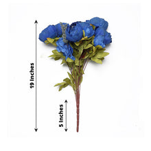 2 Pack Royal Blue Flower Bouquet 19 Inches Silk