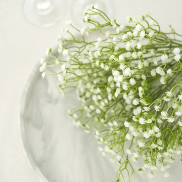 Faux White Baby’s Breath Indoor Floral Decor