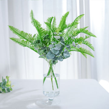 Add Freshness and Elegance to Your Decor with Artificial Green Cycas Fern Indoor Bushes