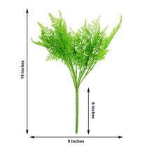Indoor Green Asparagus Fern Artificial Leaf Plant Bushes 2 Stems