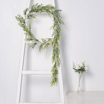 Natural-Looking Artificial Boston Fern Table Garland Plant