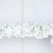Silk Hanging White Hydrangea Flower Garland Vine 7 Feet