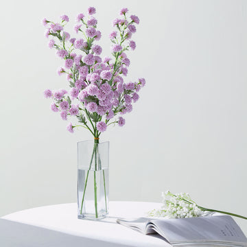 Lavender Lilac Artificial Chrysanthemum Mum Flower Bouquets
