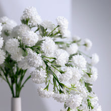2 Bushes 33 Inch White Silk Chrysanthemum 