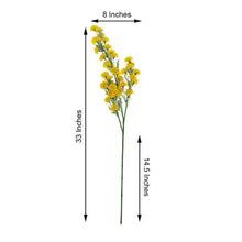 2 Bushes Yellow Chrysanthemum Mums 33 Inch Artificial Flowers
