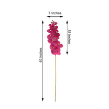 40 Inch Tall Artificial Silk Orchid Flower Bouquet Fuchsia 2 Stems 