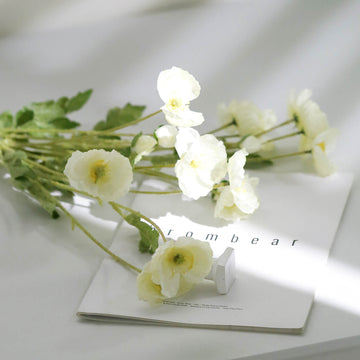 Create a Timeless Look with Ivory Silk Poppy Flower Bouquets