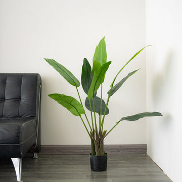 2 Pack Faux Potted Bird of Paradise Plant 3ft - Refreshing Tropical Vibes for Your Home or Office