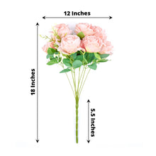 Real Touch Rose Gold Silk Roses 2 Bushes 18 Inch Blush Rose Gold Long Stem Flowers