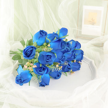 Create a Beautiful and Romantic Ambiance with Royal Blue Fake Flower Arrangements