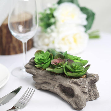 Add a Rustic Touch to Your Décor with the Artificial Log Planter