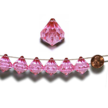240 PCS Acrylic Teardrop Crystals Pink Chandelier Raindrop Crystals 20MM