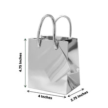 5 Inch Foil Gift Bags In Silver