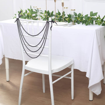 Black Pearl String Chiavari Chair Decor