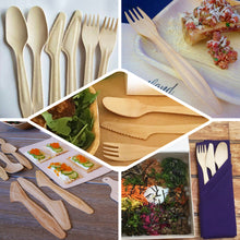 Eco Friendly Birchwood Cutlery Disposable Spoons 6 Inch 100 Pack