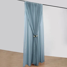 10ft Dusty Blue Dual Layered Sheer Chiffon Polyester Backdrop Drape Curtain With Rod Pockets