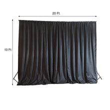 A black solid chiffon and polyester curtain, 20 ft long and 10 ft wide, perfect for room divider, solid backdrop curtain & dividers