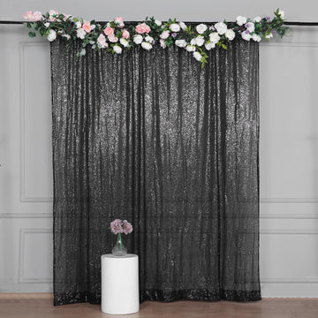 Turn Any Space into a Spectacle of Shine and Sparkle with the Black Sequin Photo Backdrop