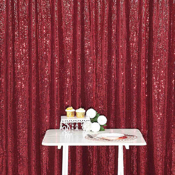 Enhance Your Event Décor with the Burgundy Sequin Event Background Drape
